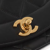 香奈儿Chanel Matrasse Diana连锁肩肩黑色金架女士RAM皮肤肩cab ab AB级使用Ginzo