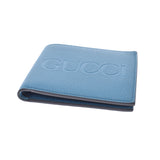 GUCCI Gucci Logoin Wallet Blue 658681 Men's Leather Bi -Fold Wallet A Rank used Ginzo