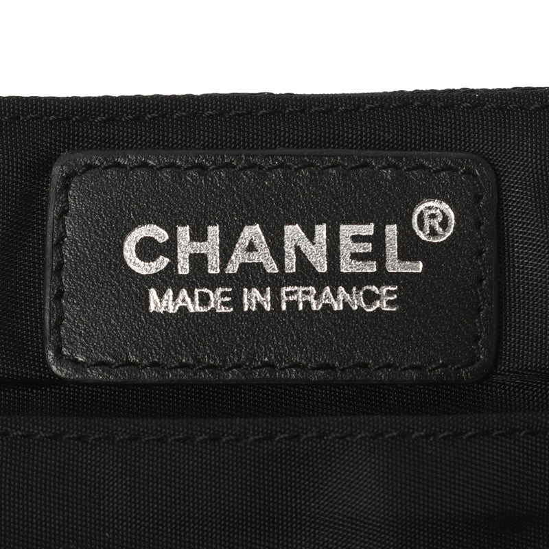 香奈儿Chanel旅行线中性旅行线珠宝盒黑色女士尼龙配件袋乘坐的ginzo