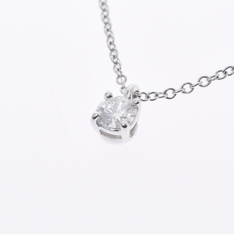 Tiffany & Co. Tiffany Solitia Diamond 0.18CT G-1F-3EX One grain diamond ladies PT950 Platinum Necklace A Rank used Ginzo