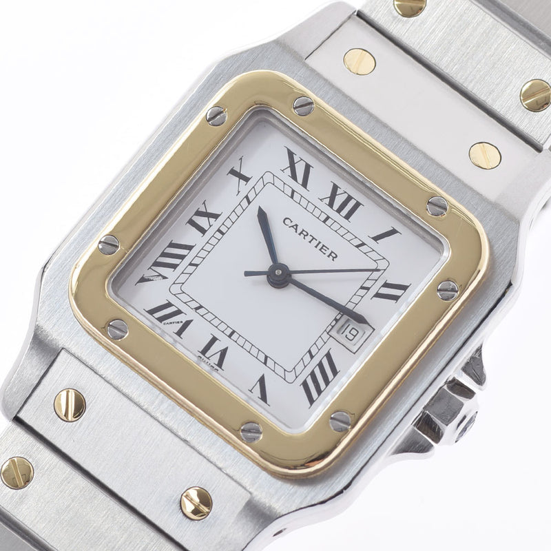 Cartier Cartier Santos Galbe LM Men's SS/YG Watch Quartz White Dial A Rank used Ginzo