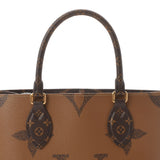 LOUIS VUITTON Louis Vuitton Monogram Reverse on the Go MM 2way Brown M45321 Unisex Monogram Canvas Tote Bag AB Rank Used Ginzo