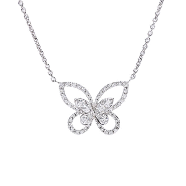 GRAFF Graph Butterfly Silhouette Ladies K18WG Necklace A Rank used Ginzo