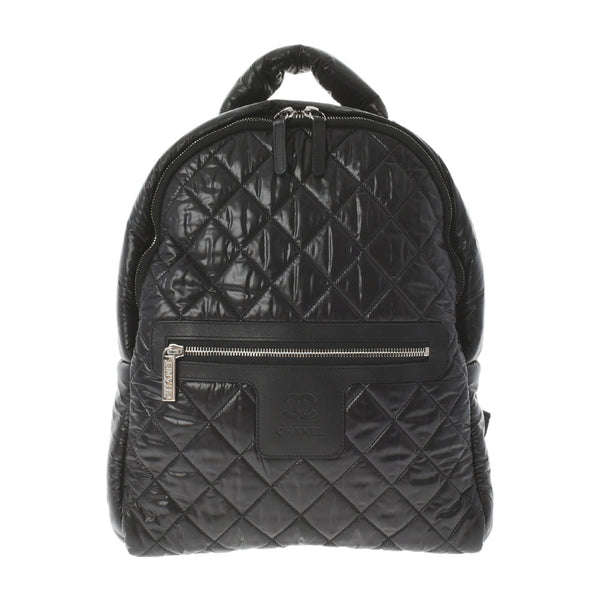CHANEL Chanel Matrasse Coco Koon Backpack Black Ladies Nylon/Leather Backpack/Daypack AB Rank Used Ginzo