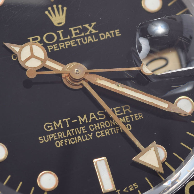 ROLEX ロレックス GMTマスター 16753 メンズ YG/SS 腕時計 自動巻き 黒文字盤 ABランク 中古 銀蔵