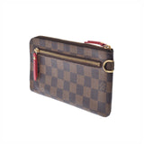 LOUIS VUITTON ルイヴィトン ダミエ T＆B ポルトフォイユコンプリス レッド N61740 ユニセックス ダミエキャンバス 長財布 Bランク 中古 銀蔵