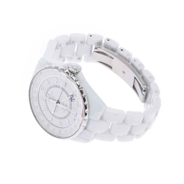 CHANEL Chanel J12 38mm GMT H3103 Men's White Ceramic/SS Watch Automatic White Dial A Rank used Ginzo