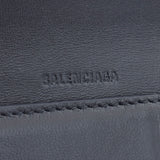 BALENCIAGA バレンシアガ チェーン付きコンパクトウォレット 黒 シルバー金具 593807 メンズ レザー 三つ折り財布 ABランク 中古 銀蔵