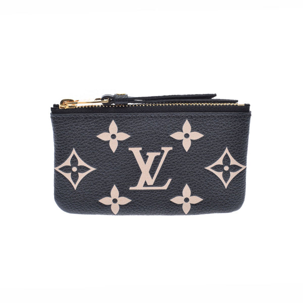 LOUIS VUITTON Louis Vuitton Aplant Pochette Credit Purse Noir M80885 Unisex Monogram Ant Coin Case AB Rank Used Ginzo