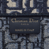 Christian Dior Christian Dior Book Tote Bag Medium Navy M1296ZRIW Ladies canvas handbag A rank used Ginzo