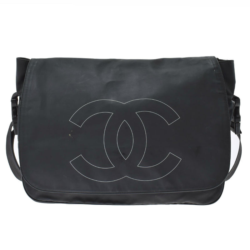 Chanel 14135 Black Unisex messenger bag CHANEL used – 銀蔵オンライン