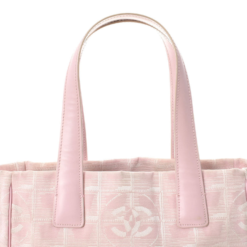 CHANEL Chanel Neutral Line Tote TPM Pink Ladies Nylon/Leather Tote Bag B Rank used Ginzo