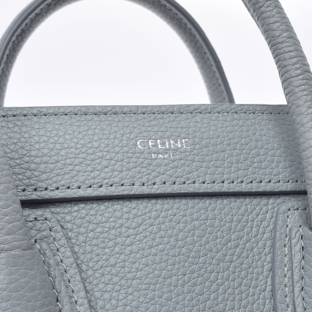 セリーヌラゲージ ナノショッパー 2WAY ブルー シルバー金具 レディース ハンドバッグ CELINE 中古 – 銀蔵オンライン