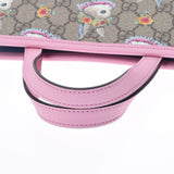 GUCCI グッチ チルドレンズ ヒグチユウコ 2WAY ピンク/ベージュ シルバー金具 630542 レディース PVCレザー ハンドバッグ Aランク 中古 銀蔵