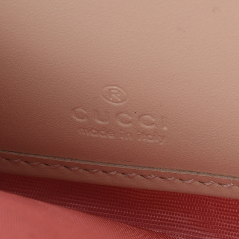GUCCI Gucci Pom Round Zip Wallet Beige/Ebony Gold Bracket 663924 Ladies PVC Leather Wallet AB Rank Used Ginzo
