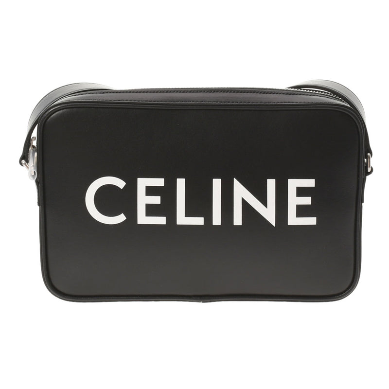塞琳·塞琳（Celine Celine）印刷中等黑色女士小牛梅斯格（Messenger Bag）未使用的金佐（Ginzo）