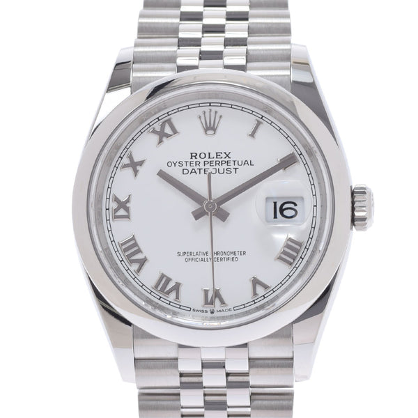 [Cash special price] ROLEX Rolex Datejust 126200 Men's SS Watch Automatic Wrammed White Dial Unused Ginzo