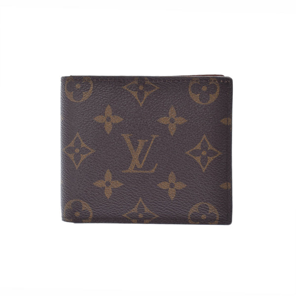 LOUIS VUITTON Louis Vuitton Monogram Portofoyille Marco NM Brown M62288 Men's Monogram Canvas Bi -Fold Wallet B Rank Used Ginzo