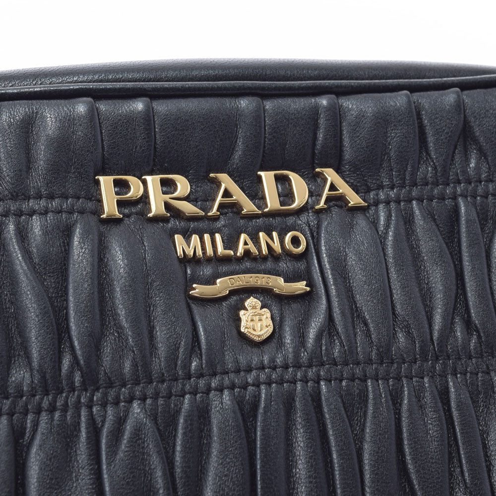 プラダギャザー チェーン 黒 ゴールド金具 レディース ショルダーバッグ 1BH112 PRADA 中古 – 銀蔵オンライン