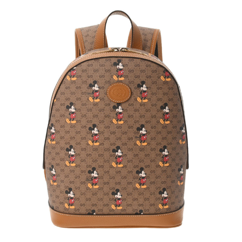 GUCCI Gucci Small Bag Pack Disney Collaboration Beige 552884 Ladies Mini GG Sprem Canvas Backpack Unused Ginzo