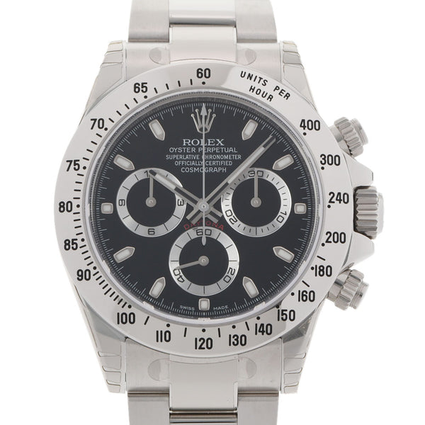 [Cash special price] ROLEX Rolex Daytona Deadstock 116520 Men's SS Watch Automatic Black Dial A Rank Used Ginzo