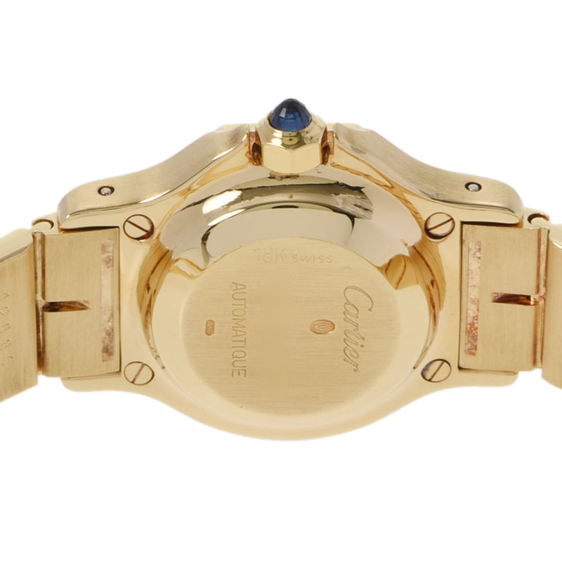 Cartier Cartier Santos octagon Ladies YG Watch Automatic White Dial AB Rank Used Ginzo