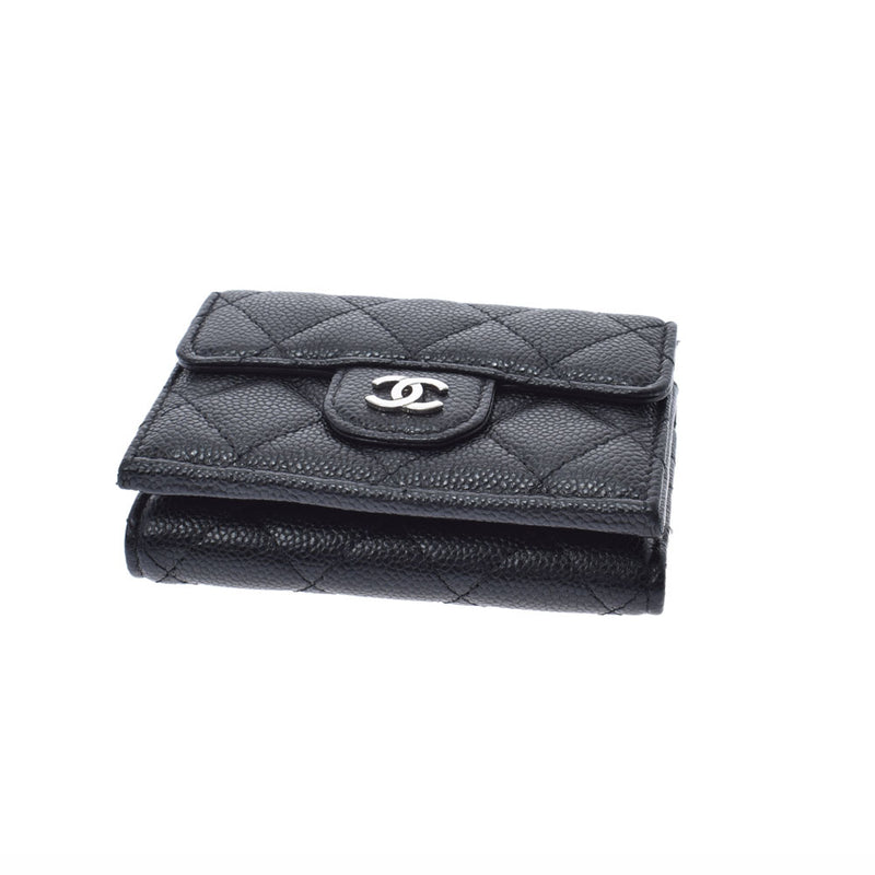 シャネルクラシック スモール フラップウォレット 14143 黒 シルバー金具 レディース 三つ折り財布 CHANEL 中古 – 銀蔵オンライン