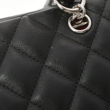 CHANEL Chanel Cambon Line Boring Bag Black/Black Ladies Leather Handbag AB Rank used Ginzo