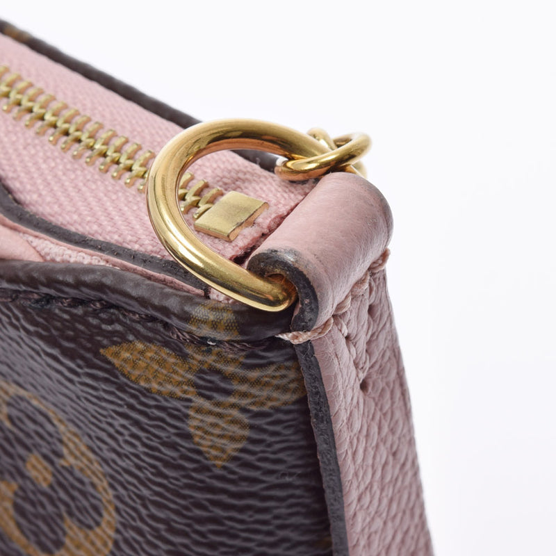 LOUIS VUITTON Louis Vuitton Monogram Pallas Clutch 2WAY Rose Poodle M44037 Ladies Monogram Canvas Shoulder Bag AB Rank Used Ginzo