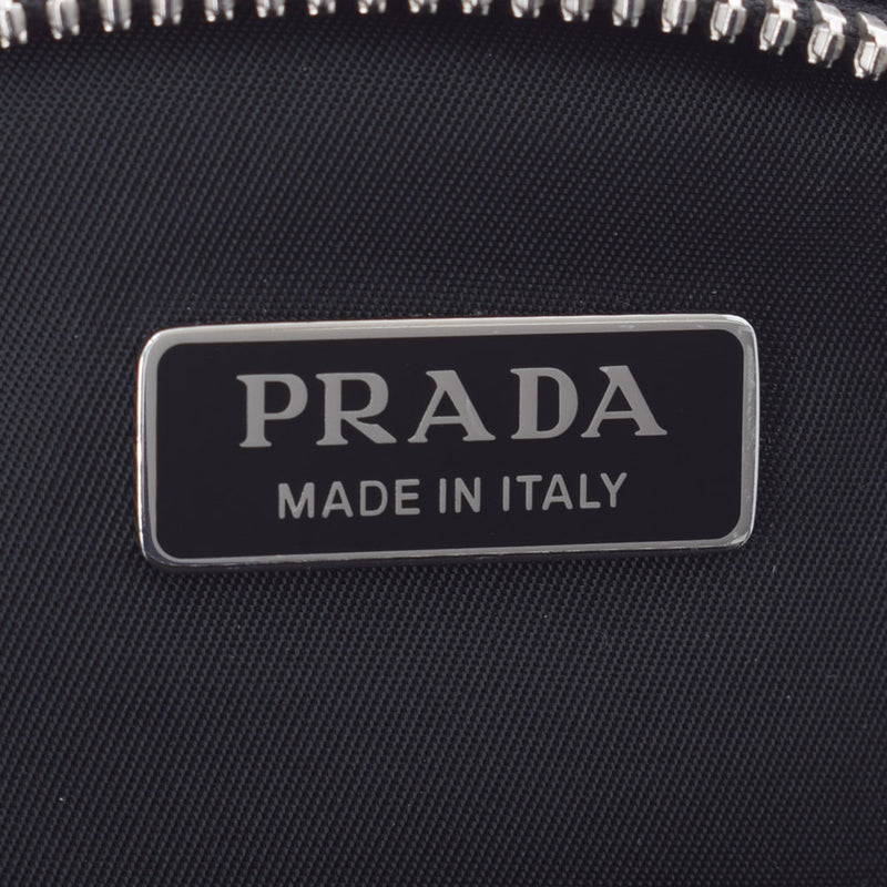 PRADA Prada Shearing Black Silver Bracket 1bP027 Ladies Mouton Shoulder Bag A Rank used Ginzo