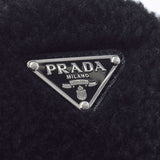 PRADA プラダ シアリング ブラック シルバー金具 1BP027 レディース ムートン ショルダーバッグ Aランク 中古 銀蔵