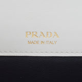 PRADA Prada White Gold Bracket 1bP020 Ladies Safiano Shoulder Bag AB Rank used Ginzo