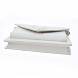 PRADA Prada White Gold Bracket 1bP020 Ladies Safiano Shoulder Bag AB Rank used Ginzo