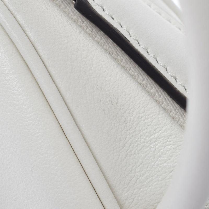PRADA Prada Top Handle 2WAY White Silver Bracket 1BB082 Ladies Leather Handbag A Rank used Ginzo