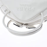 Prada Prada Top Handing 2way白色银支1BB082女士皮革手提包A级使用Ginzo