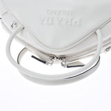 PRADA Prada Top Handle 2WAY White Silver Bracket 1BB082 Ladies Leather Handbag A Rank used Ginzo