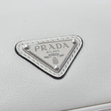 PRADA Prada Top Handle 2WAY White Silver Bracket 1BB082 Ladies Leather Handbag A Rank used Ginzo