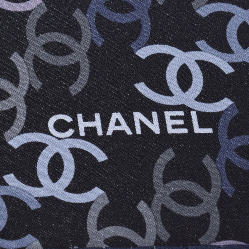 CHANEL Chanel Coco Mark Black Unisex Silk 100 % Scarf A Rank used Ginzo