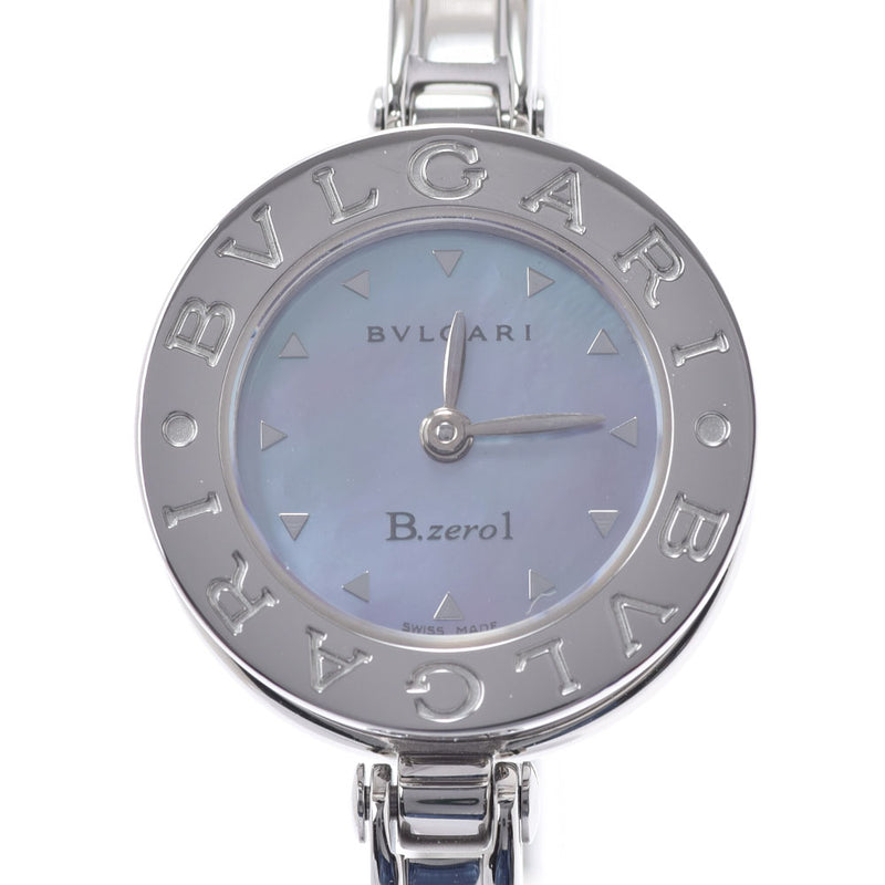 BVLGARI ブルガリ B-ZERO1 バングルウォッチ BZ22S レディース SS 腕時計 クオーツ ブルーシェル文字盤 Aランク 中古 銀蔵