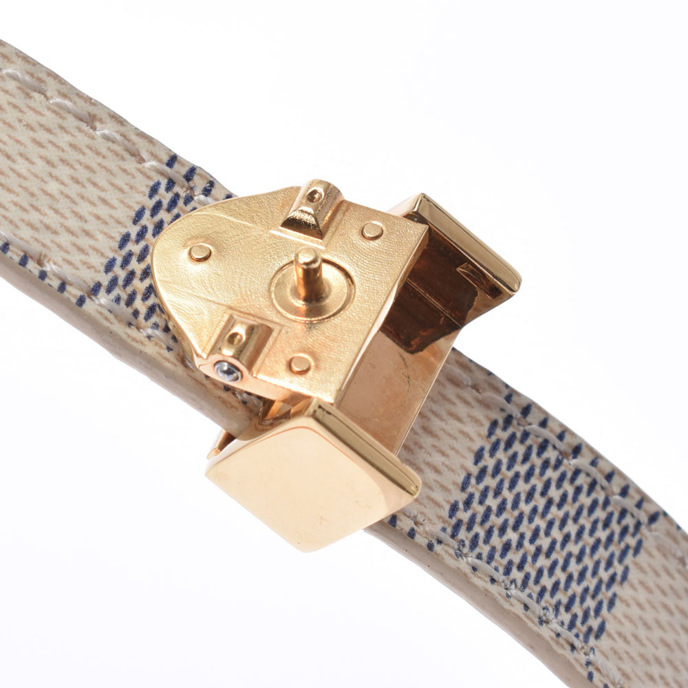 LOUISVUITTON　ブラスレダミエ・アズ—ル　ブレスレット ルイヴィトンアズール ブラスレ ボックスイット #17 14137 白 ゴールド