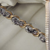 香奈儿Chanel Matrasse链肩肩棕色金额女士拉姆皮肤/花呢肩袋B等级用ginzo