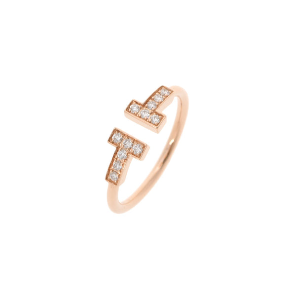 TIFFANY & CO. Tiffany T Wire No. 12 Ladies K18RG/Diamond Ring/Ring A Rank Used Ginzo