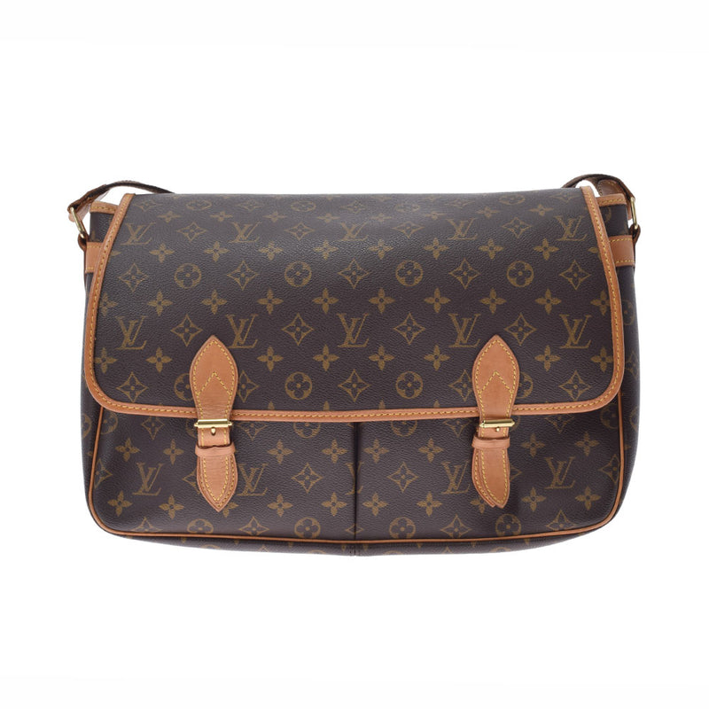 路易威顿路易斯·维顿（Louis Vuitton）Monogram zibesiere gm brown M42249女用式字母帆布肩袋B等级二手ginzo