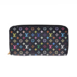 LOUIS VUITTON ルイヴィトン マルチカラー ジッピーウォレット ノワール/グルナード M60243 レディース モノグラムマルチカラー  長財布 Bランク 中古 銀蔵