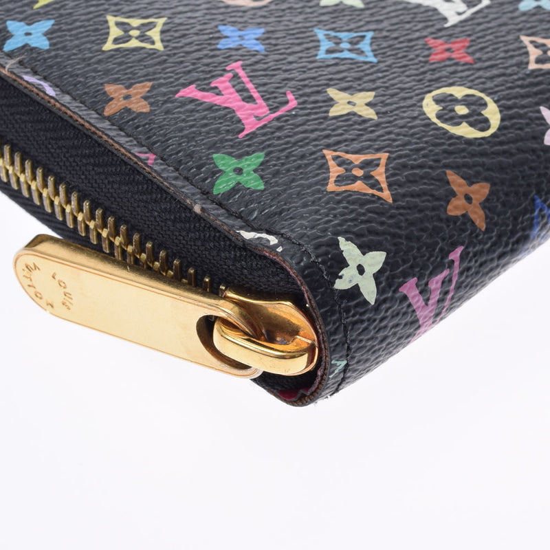 LOUIS VUITTON ルイヴィトン マルチカラー ジッピーウォレット ノワール/グルナード M60243 レディース モノグラムマルチカラー  長財布 Bランク 中古 銀蔵