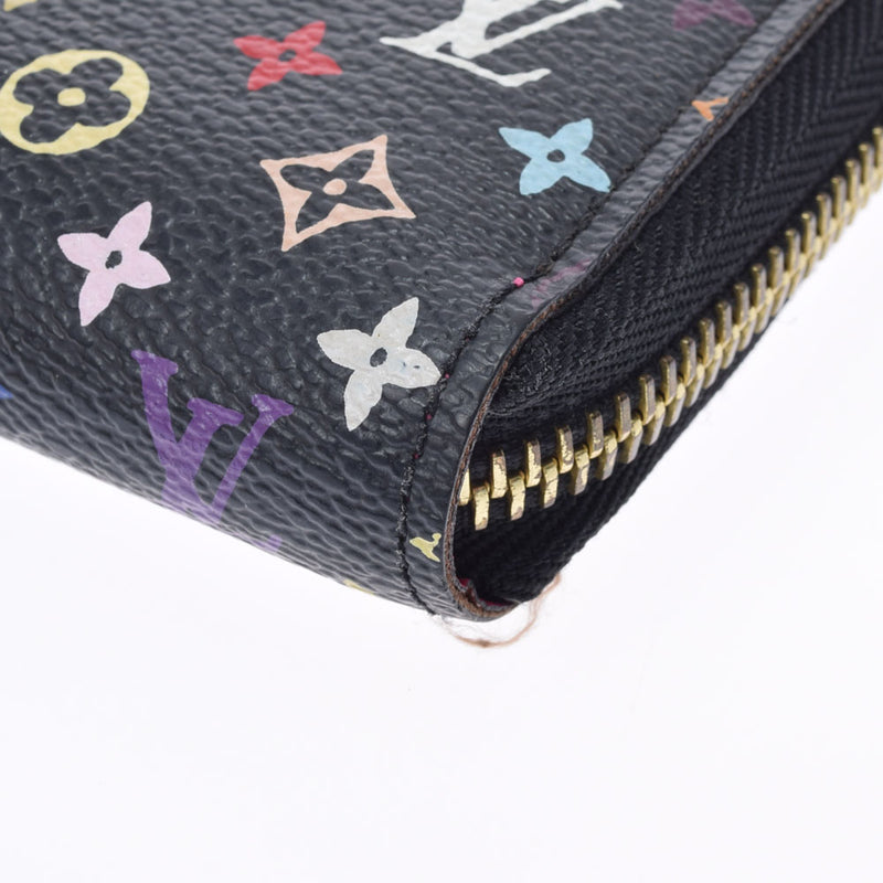 LOUIS VUITTON ルイヴィトン マルチカラー ジッピーウォレット ノワール/グルナード M60243 レディース モノグラムマルチカラー  長財布 Bランク 中古 銀蔵