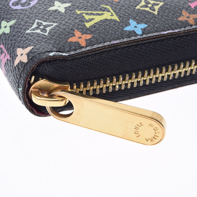 LOUIS VUITTON ルイヴィトン マルチカラー ジッピーウォレット ノワール/グルナード M60243 レディース モノグラムマルチカラー  長財布 Bランク 中古 銀蔵