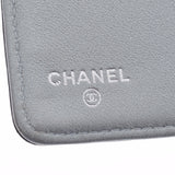 CHANEL シャネル カメリア 長財布 黒 シルバー金具 A36544 レディース ラムスキン 二つ折り財布 ABランク 中古 銀蔵