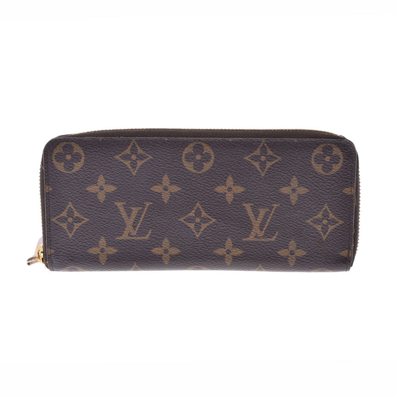 LOUIS VUITTON Louis Vuitton Monogram Portofoyille Clemance Rose Ballerine M61298 Ladies Monogram Canvas Long Wallet B Used Ginzo