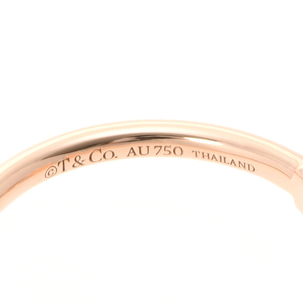 TIFFANY & CO. Tiffany T wire 8.5 Ladies K18PG/Diamond Ring/Ring A Rank Used Ginzo